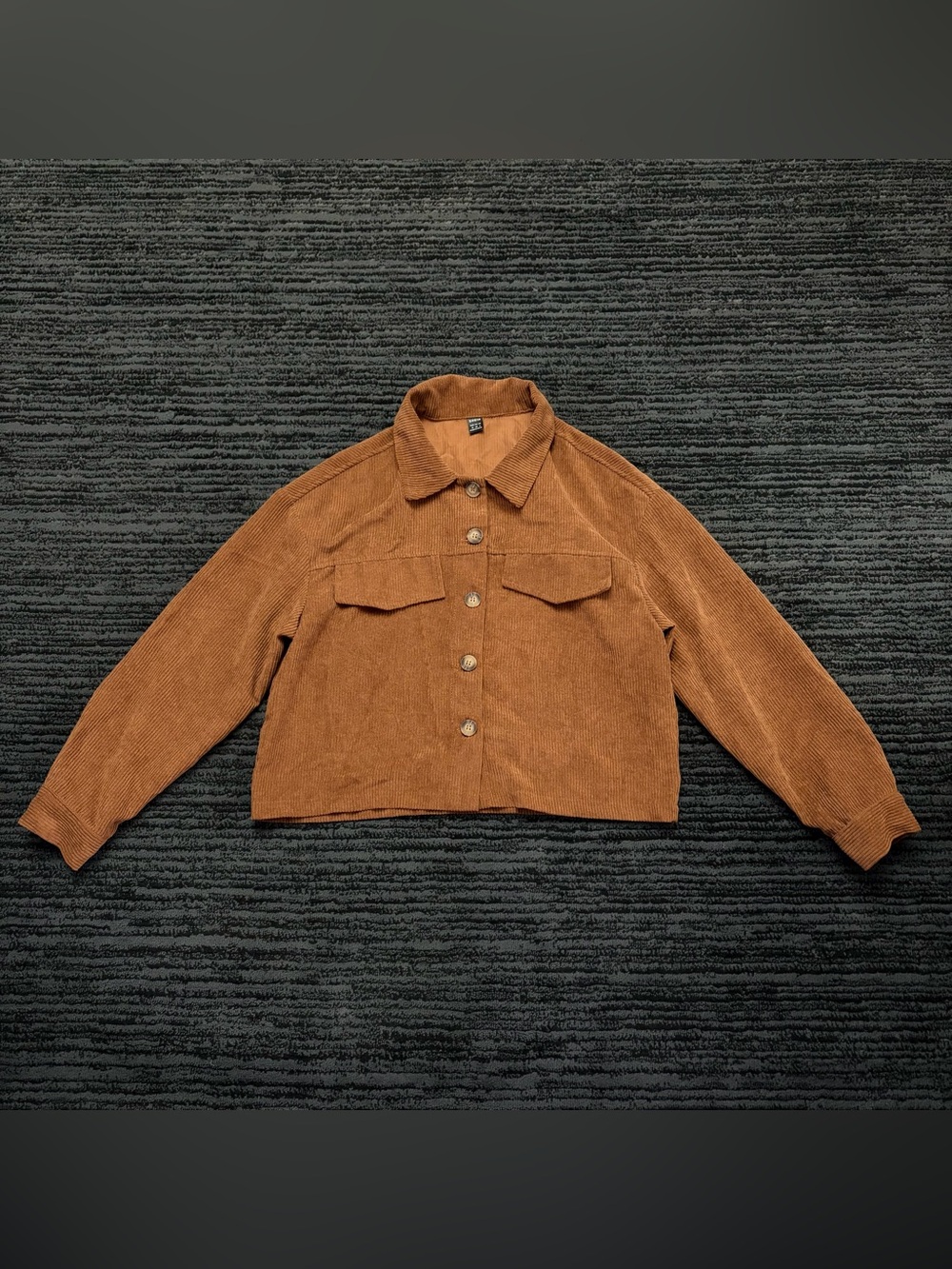 Shein corduroy button up long sleeve shirt